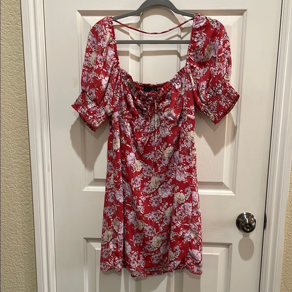 Floral Red Women's Top